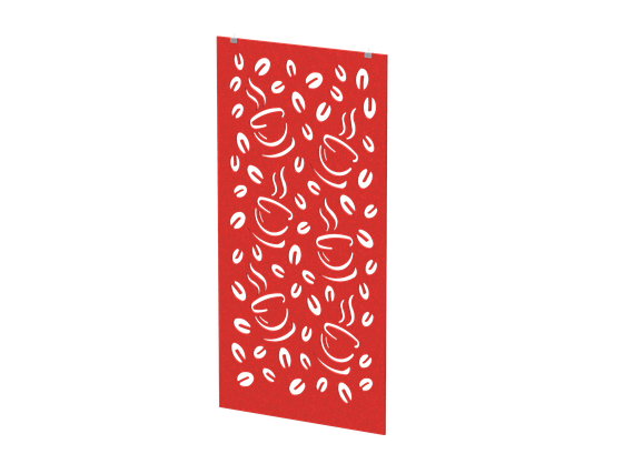 Перегородка с декором "Кофе" (фурнитура в комплекте) 120х1,2х240