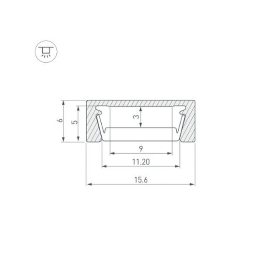 Профиль Arlight MIC-M-3000 ANOD 044542