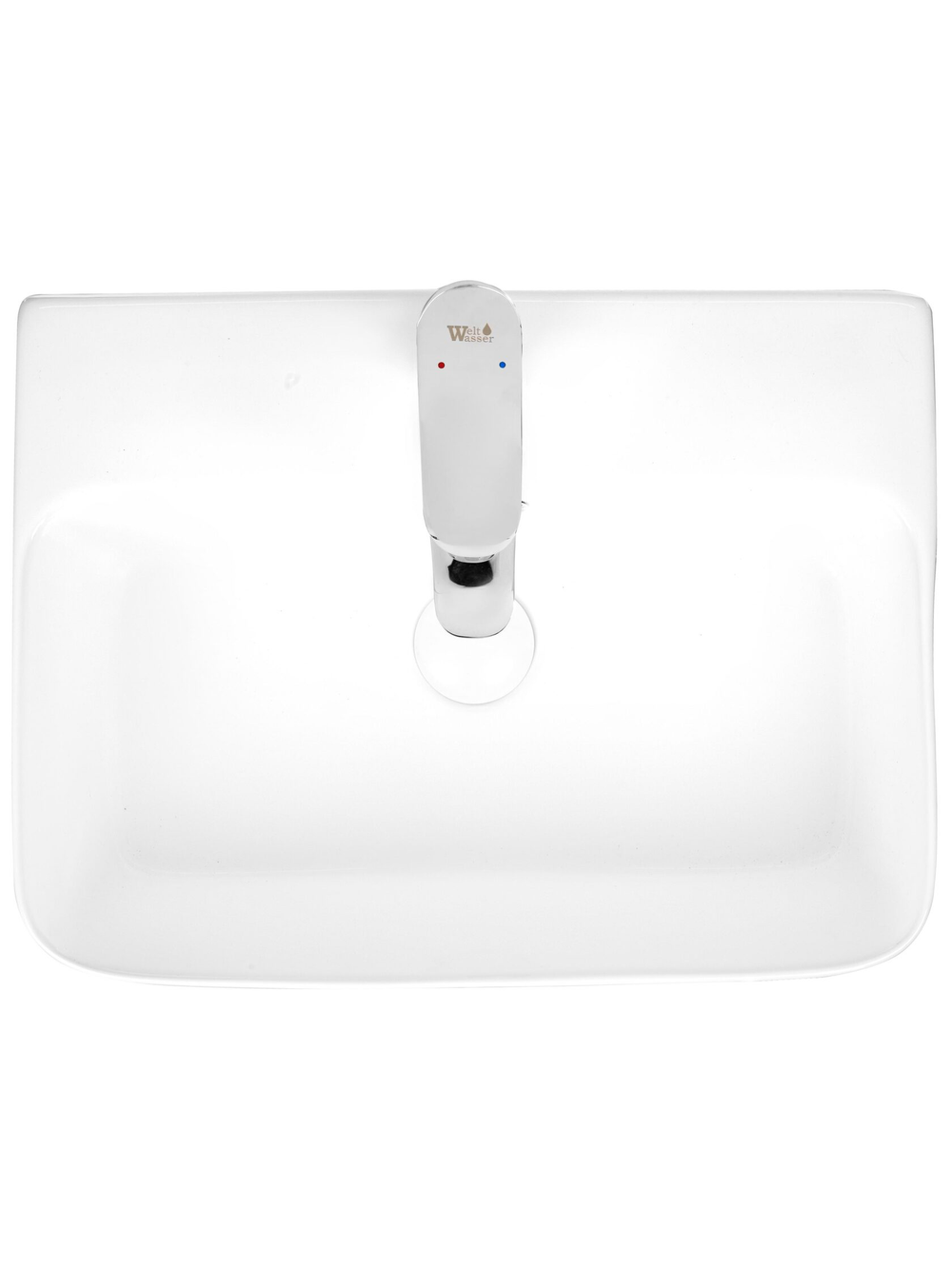 Раковина напольная  WeltWasser WW LEERBACH 4438 GL-WT 440х380х850