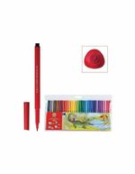 Фломастеры KOH-I-NOOR, 30 цветов, смываемые, трехгранные, пластиковая упаковка, европодвес, 771002CJ04TERU