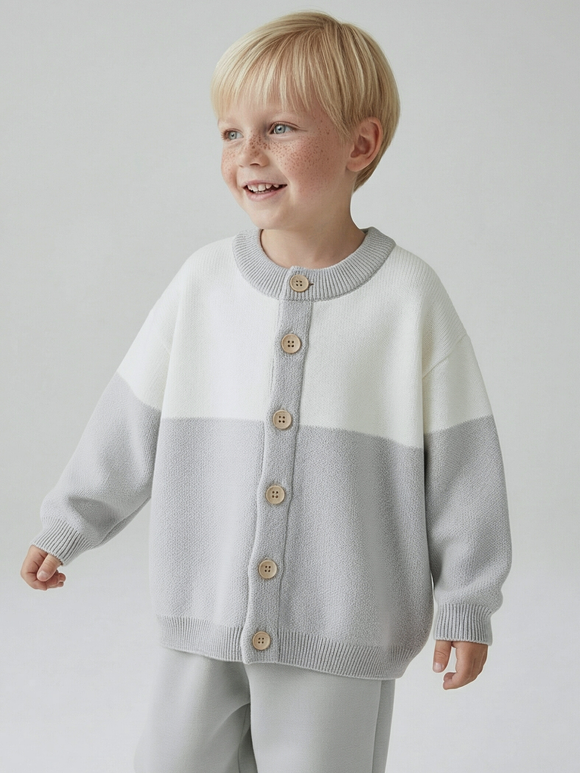 Кардиган Туманное утро из хлопка свободного кроя