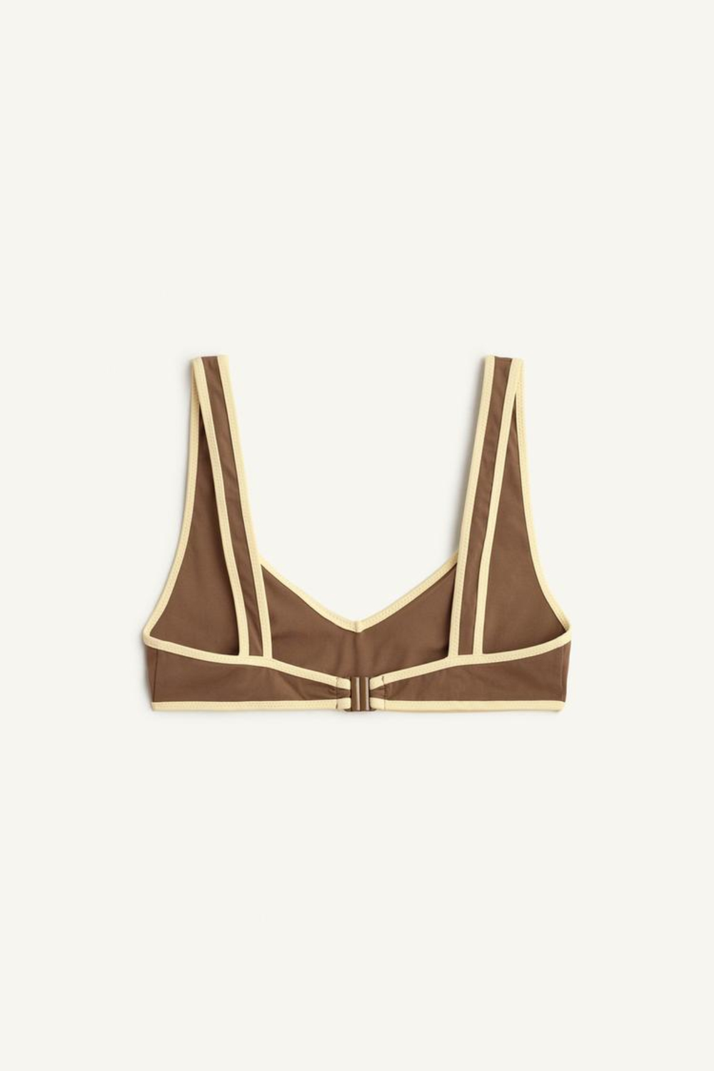 ZARA ТОП-БИКИНИ С V-ОБРАЗНЫМ ВЫРЕЗОМ, ХАКИ