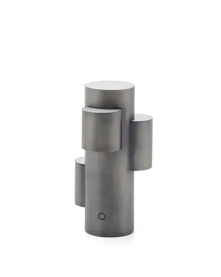 Переносная настольная лампа Adrina из темно-серого металла