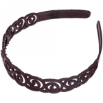 Ободок для волос пластиковый «Province - Emily», вензеля, микс 6 цветов, 2,5 см ( подвес)