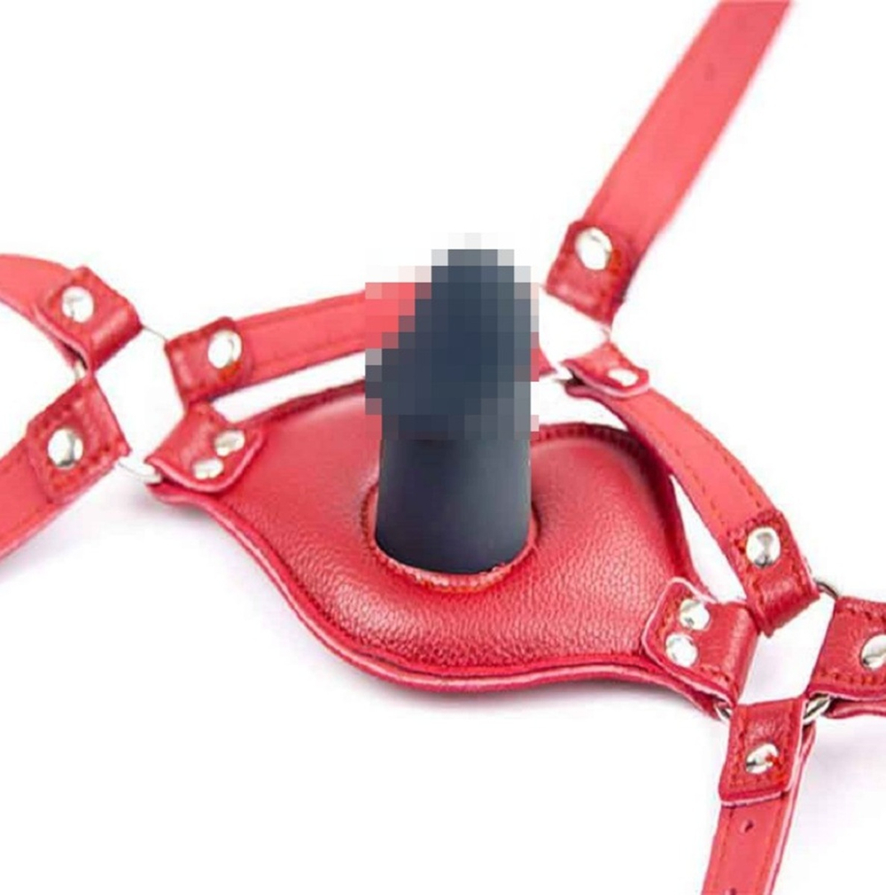 Кляп в виде фаллоса красный