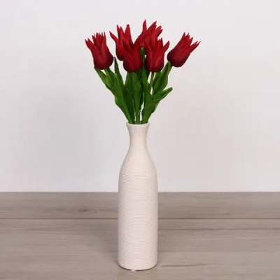 Цветы искусственные «Natur» 37см Тюльпаны 7шт бордовые