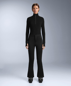 Oysho Термофутболка с застёжкой-молнией на половину длины, черный