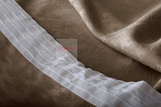 Длинные шторы. Луи (коричневый). Шторы из стриженного бархата