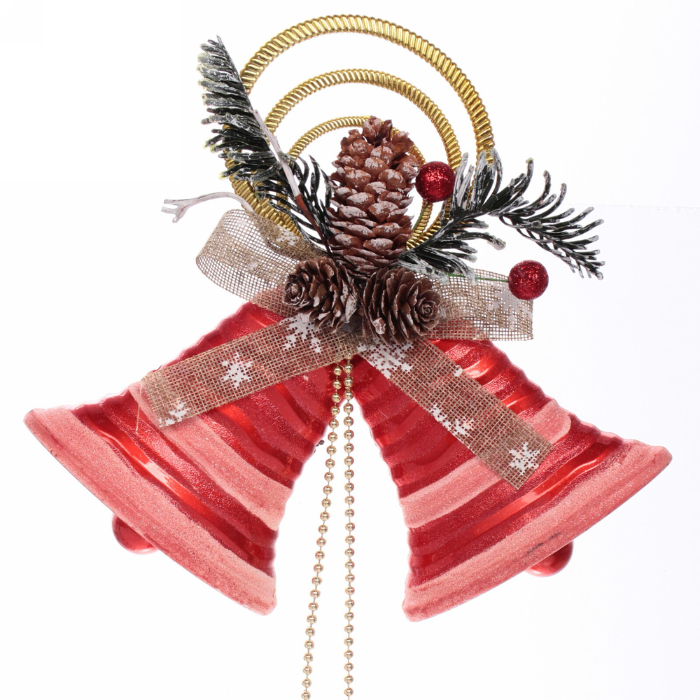 Украшение новогоднее «Сияние колоколов» 43*25 см, Красный/Белый