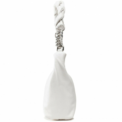 MEDIUM HOBO SOFT KNOT - white