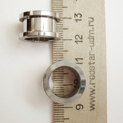 Тоннель диаметром 14 мм для пирсинга ушей (медицинская сталь). 1 шт.