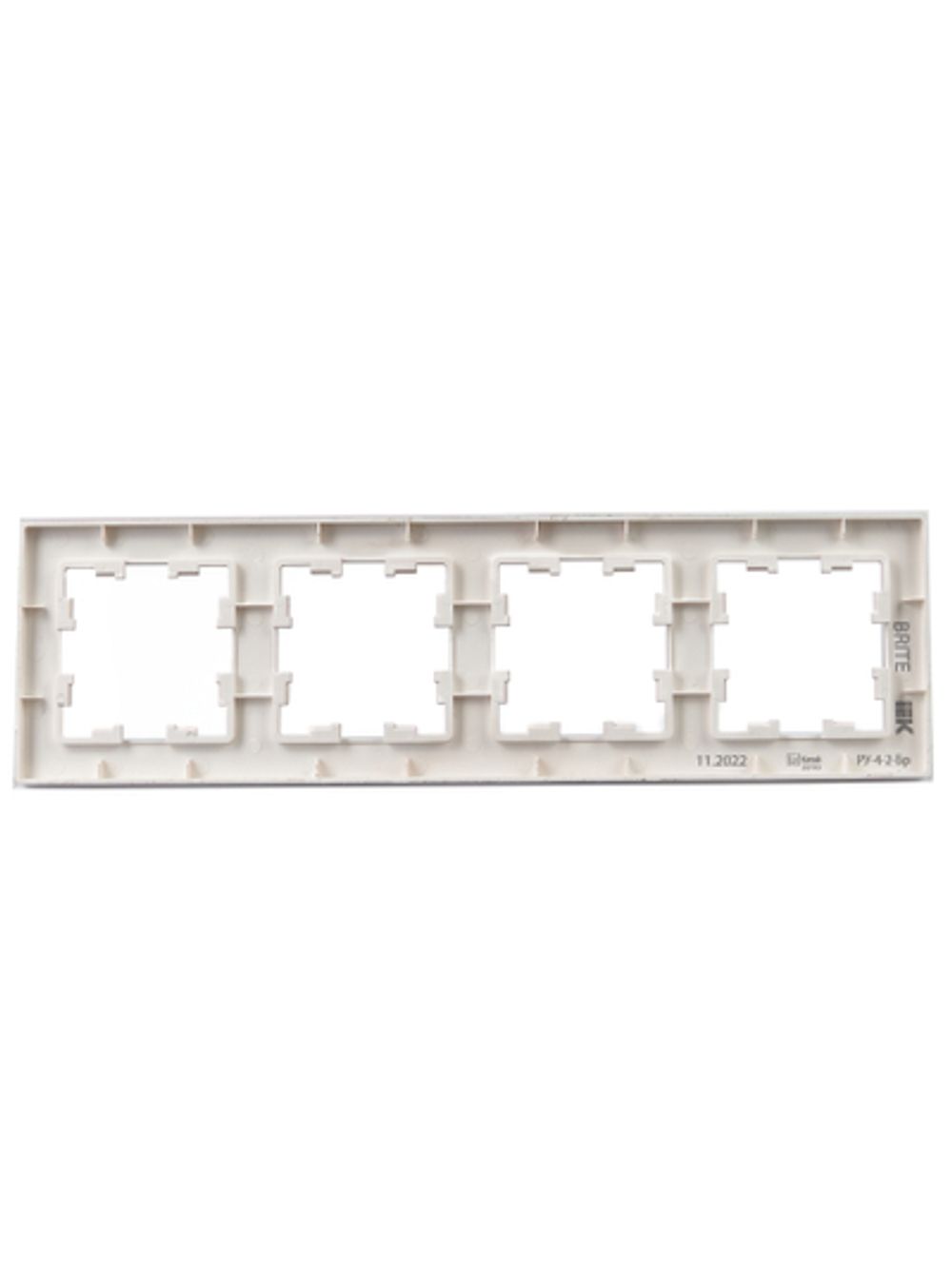 BRITE Рамка 4-местная РУ-4-2-Бр стекло розовый матовый IEK