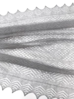 Оренбургский пуховый палантин с шелком АШ16070-03 серый