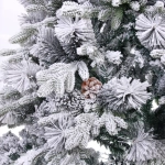 Ёлка «Снежная рапсодия» 150 см, ПВХ+Леска, шишки, белый иней (450 веток)