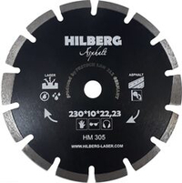 Диск алмазный отрезной 230*10*22,23 Hilberg Hard Materials Лазер асфальт HM305