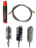 Набор для чистки оружия 16 калибра в БЛИСТЕРЕ, с металлическим 7мм шомполом в оплетке.