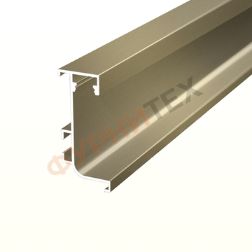 KB96 Профиль горизонтальный L-образный для нижних баз С ПОДСВЕТКОЙ 4м Латунь A21