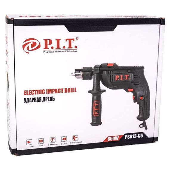 Дрель PIT ударная PSB13-C6 (650Вт. 13мм, 0-3000об, ключевой патрон) (5) купить в Москве и Московской области по низкой цене с доставкой по России — (1) Дрель PIT ударная PSB13-C6 (650Вт. 13мм, 0-3000об, ключевой патрон) (5) — (1)