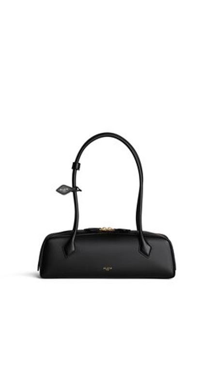ALAIA СУМКА LE TECKEL ИЗ ТЕЛЯЧЬЕЙ КОЖИ, ЧЕРНЫЙ