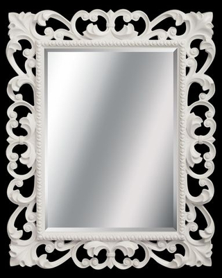 Зеркало ISABELLA прямоугольное с фацетом 750 арт. TS-1076-750-W белый глянец