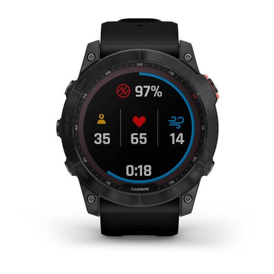Умные часы Garmin Fenix 7X Solar Серый с черным ремешком 010-02541-01