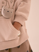 Толстовка и брюки в комплекте для девочки Next E54-927, Бежевый, Коричневый