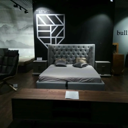 Кровать GC1726 серая с ящиком для белья