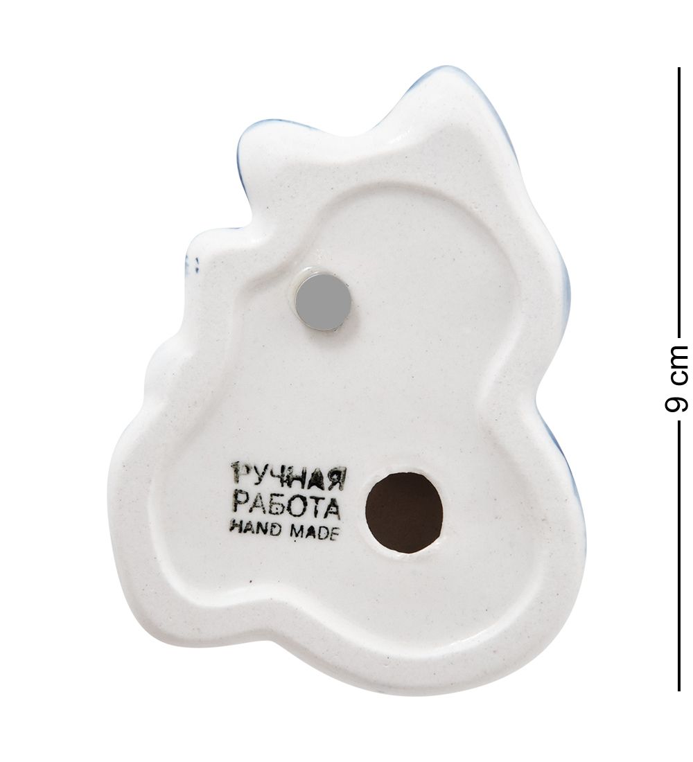 ГЛ- 926 Магнит «Кот-кефир» (Гжельский фарфор)