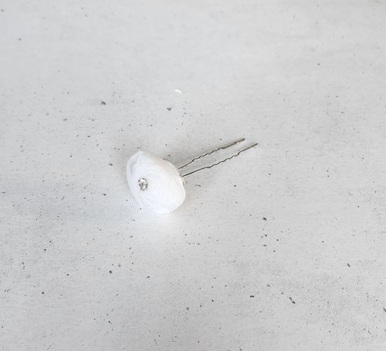 Набор шпилек "Розы" органза, 10 шт, белый