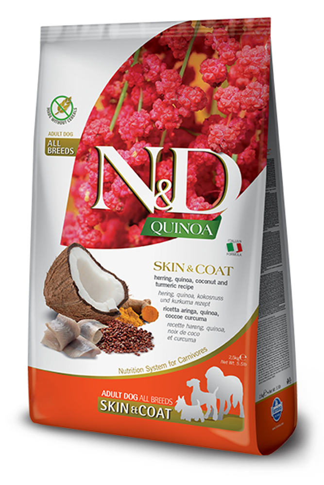 Farmina GF Quinoa, собаки всех пород, сухой, чувствит.кожа сельдь киноа (2,5 кг)