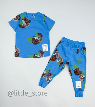 Комплект хлопковый Moi Noi, Кокосы на ярко-синем