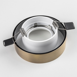 L01002021 Светильник LEVIGO MR16/HP16 БЕЛЫЙ МАТОВЫЙ/БРОНЗА (010020+510021)