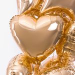 F Шар Сердце 18''/46 см, Античное Золото (БГ-15)