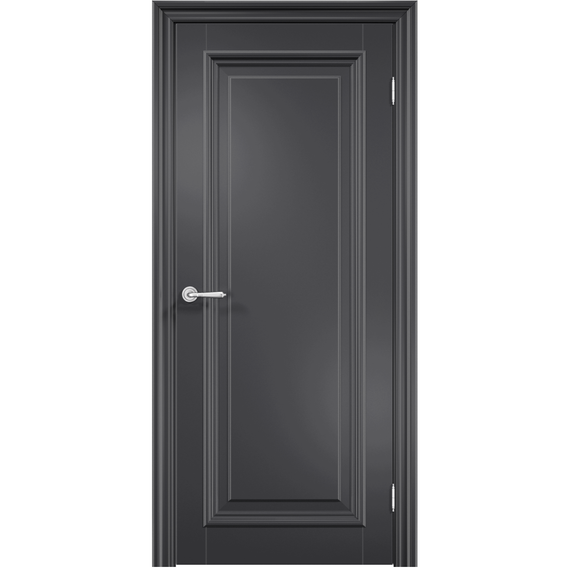 Фото межкомнатной двери эмаль Дверцов Брессо 1 цвет сигнальный чёрный RAL 9004 глухая
