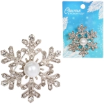 Брошь «Зимняя сказка - Снежинка» 4*4см