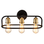 Настенный светильник 3x40Вт E27, металл, черный/бронза