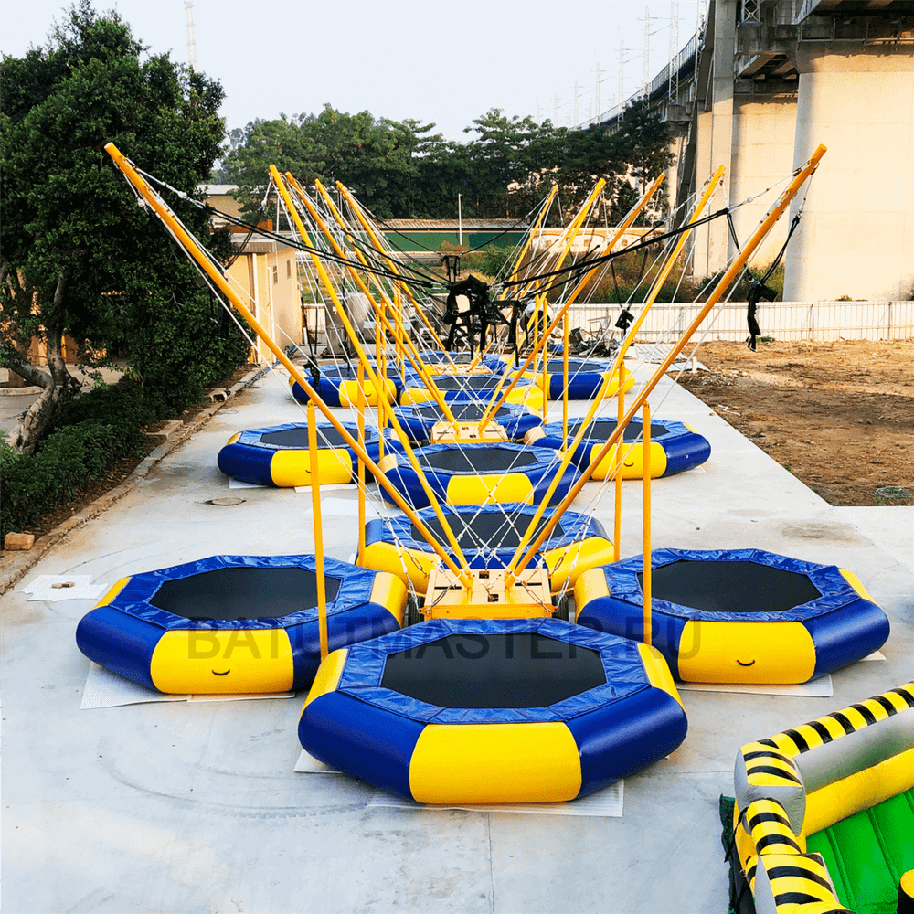 Батут-банджи «Полёт 4», 4-местный, 7,5×7,5×7 м