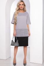 Платье "Кайла" (серо-черное) П8389 LT Collection