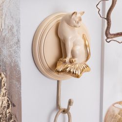 Настенный крючок Кошечка Айвори