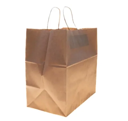 Пакет бумажный 320х200х320мм крафт с кручеными ручками