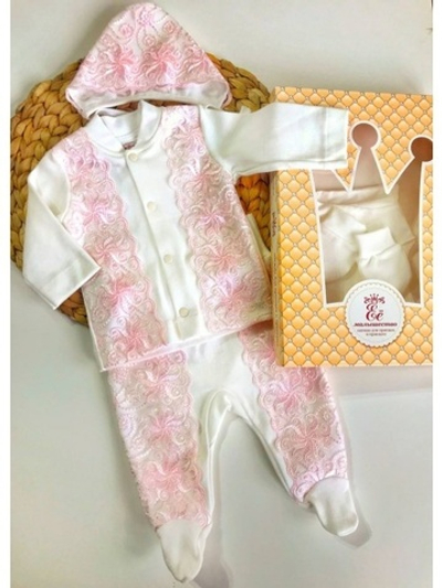 Комплект 5 предметов кружево розовое 820-и-5пк