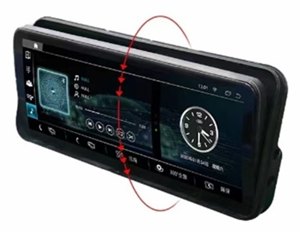 Магнитола для Range Rover 4 2016-2017 (HARMAN) - Radiola RDL-5718 моторизированный монитор 12.3" на Android 13, 8Гб+128Гб, CarPlay, 4G SIM-слот