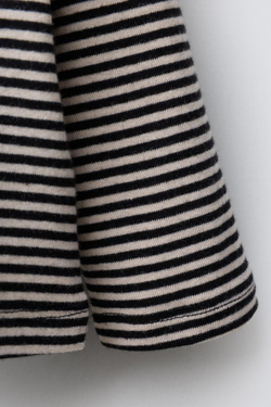 ZARA ТОП С ВОРОТНИКОМ-СТОЙКОЙ, ЧЕРНЫЙ/БЕЛЫЙ