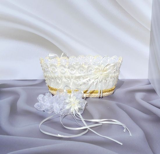 Корзина для бутылок свадебного шампанского Жених и Невеста