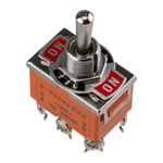 Тумблер 250В 15А (6c) вкл-выкл-вкл двухполюсный (KN-203) REXANT (в упак. 1шт.)