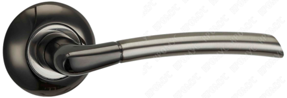 Ручка дверная al 507-08, никель матовый/никель блестящий, фабрика Пуэрто (гарантия - 6 месяцев)