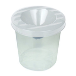 Стакан-непроливайка белый, прозрачный (Пифагор)