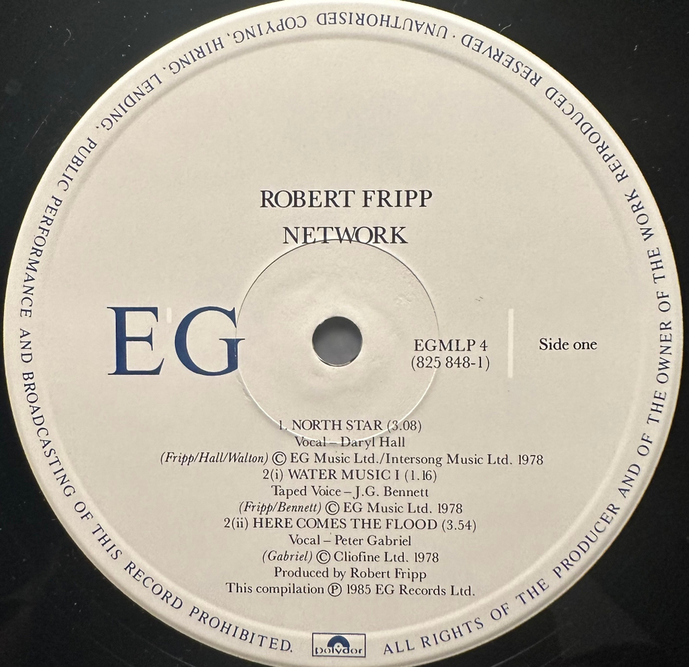 Robert Fripp - Network (Англия 1985г.) 12", 45 RPM