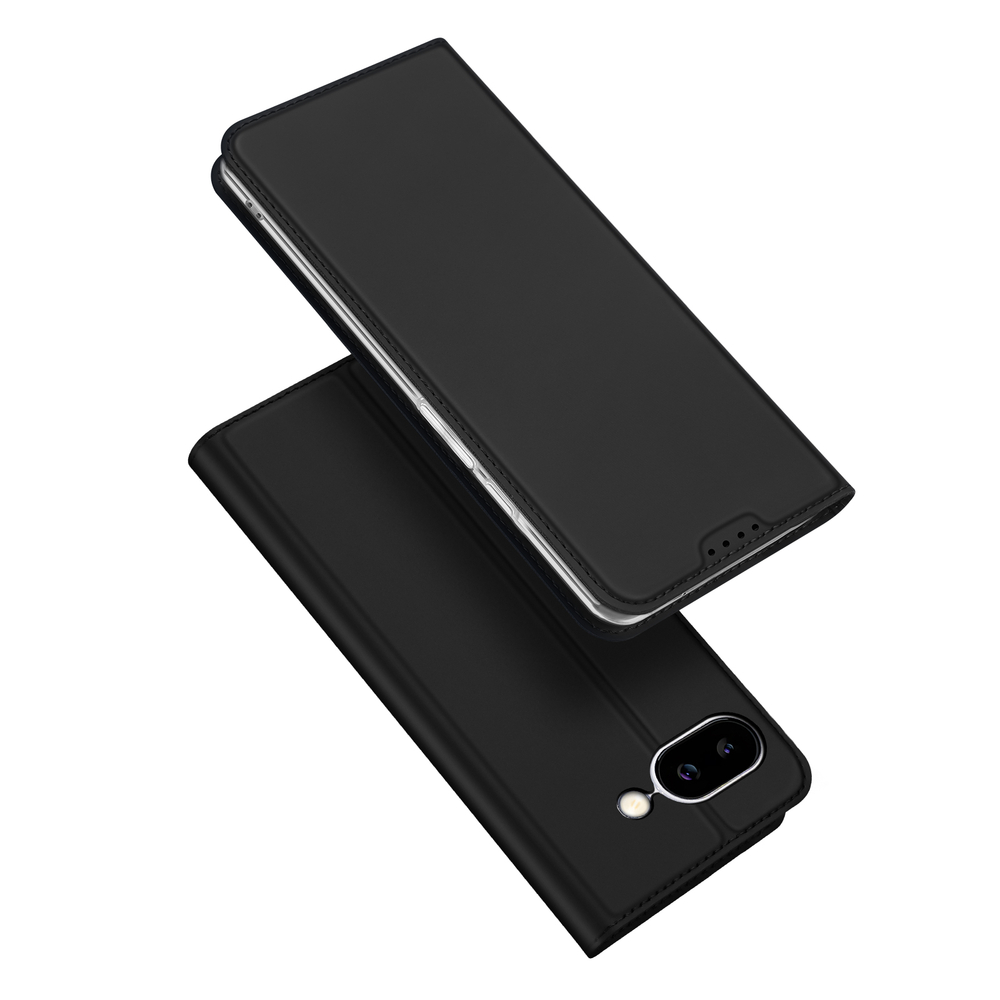 Чехол книжка из PU кожи черного цвета от Dux Ducis для Google Pixel 9a, серия Skin Pro Series Case