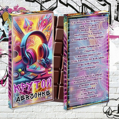 Шоколад в подарочной упаковке, Крутой девчонке-2